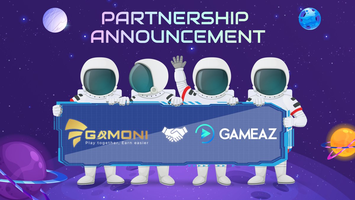 Gamoni_Platform's tweet image. ‼️GAMONI is proudly announcing partnership with @gameazcom 
👉GameAZ is a portal dedicated for GameFi. GameAZ always brings so much useful in-depth information, updates and guides about how to play and earn with Game NFT.
#Gamoni #GameAZ #GameFi #Blockchain #Partnership