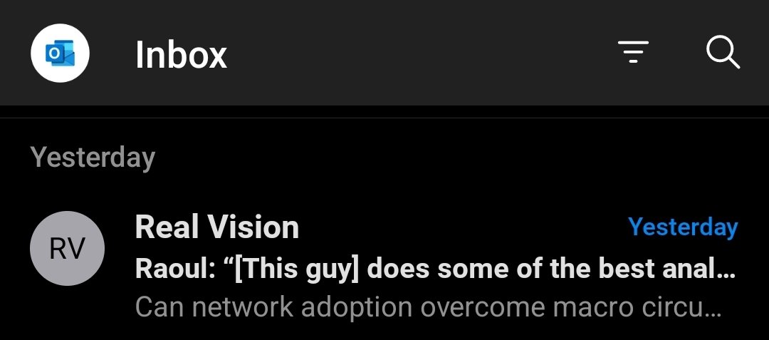 colimck88's tweet photo. @RaoulGMI @TimmerFidelity Great discussion... got a chuckle out of the email too, you might need to double check how your subject lines are presenting 🤣 https://t.co/dWylXZAXOK