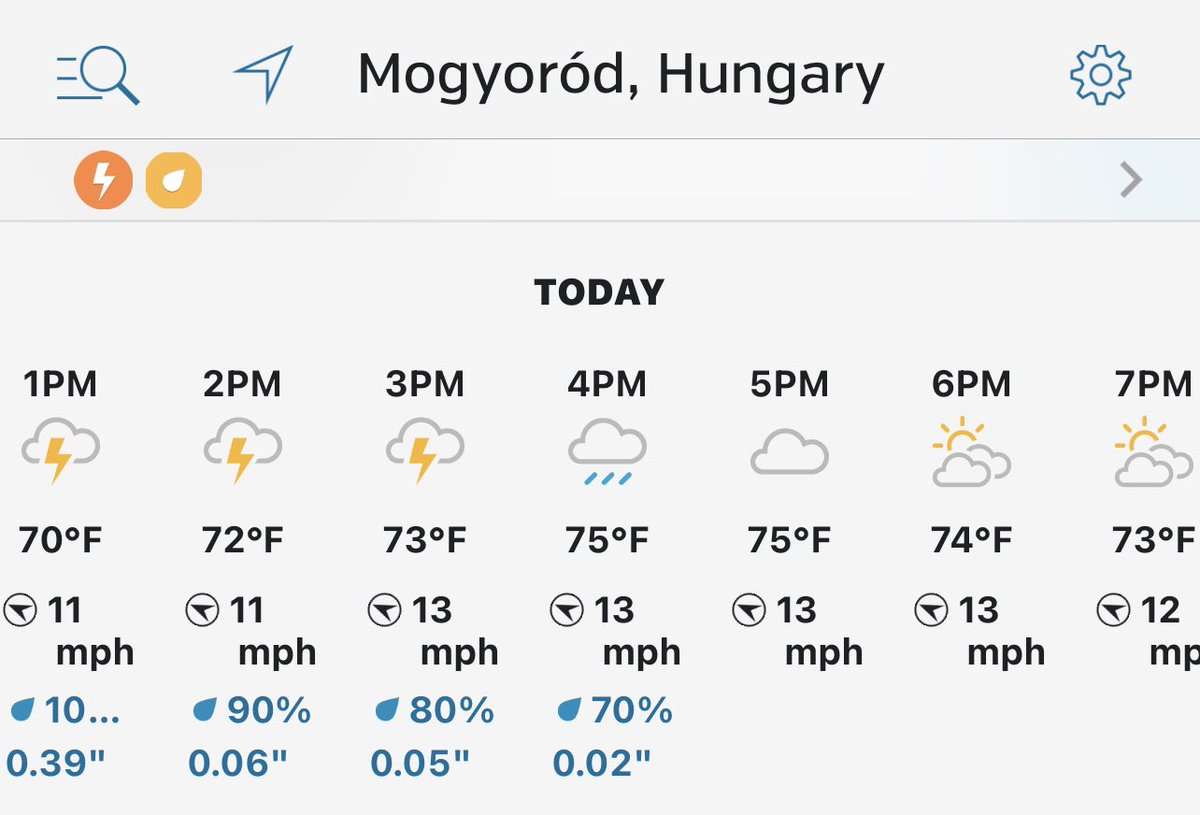 AtmosGamer's tweet image. Chances of rain at #HungarianGP  keep getting lower and lower for Quali with each passing hour.