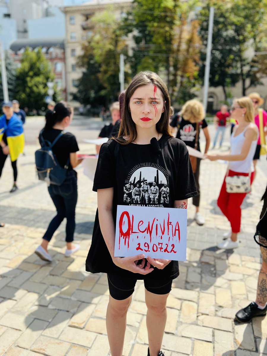 This is Olha. Her husband defended Azovstal. Now he is in Olenivka prison. Olha does not know whether he is alive. She has only 2 questions: where are all ICRC and UN guarantees? And will they go to Olenivka or not?