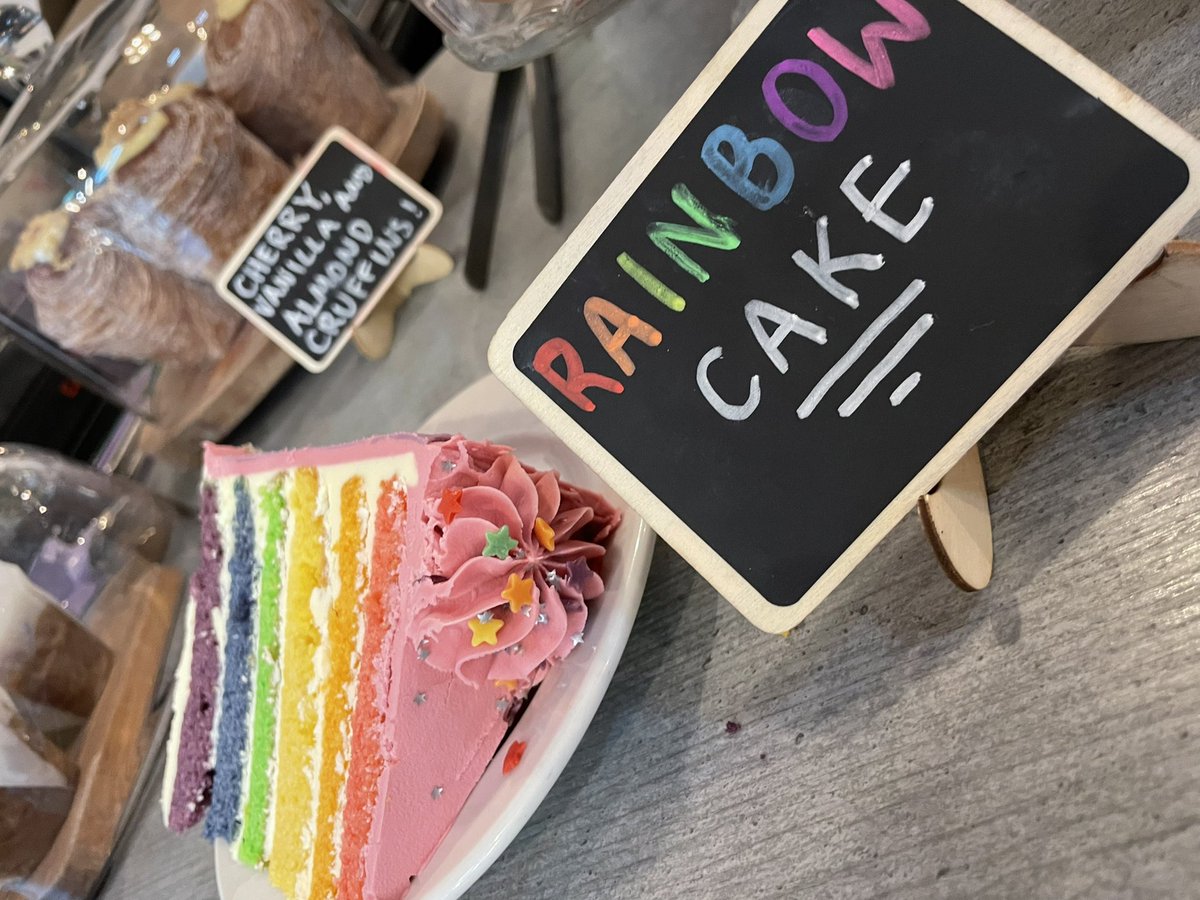 Slice of #rainbowcake anyone? #leedspride #lgbtleeds #leeds #queerleeds