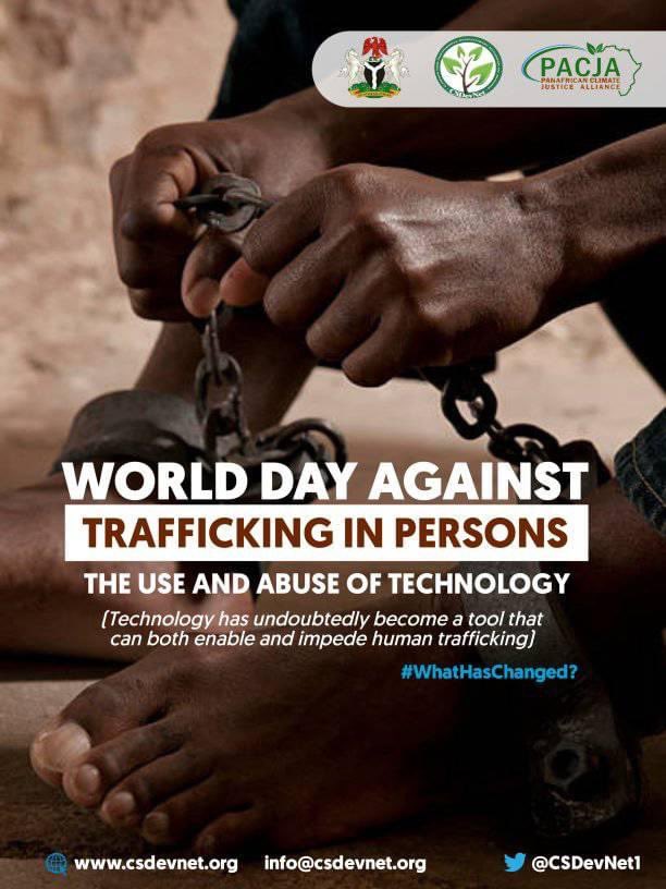 emmanuel_obinn's tweet image. HAPPY WORLD DAY AGAINST TRAFFICKING IN PERSONS

Technology has undoubtedly become a tool that can both enable and impede human trafficking. 

#WYSD2020
#WhatHasChanged?
@CSDevNet1 @PACJA1 @ncsfpas @matzschmale @_AfricanUnion @ohchr_nigeria @atayibabs @CSDevNet1_Steve