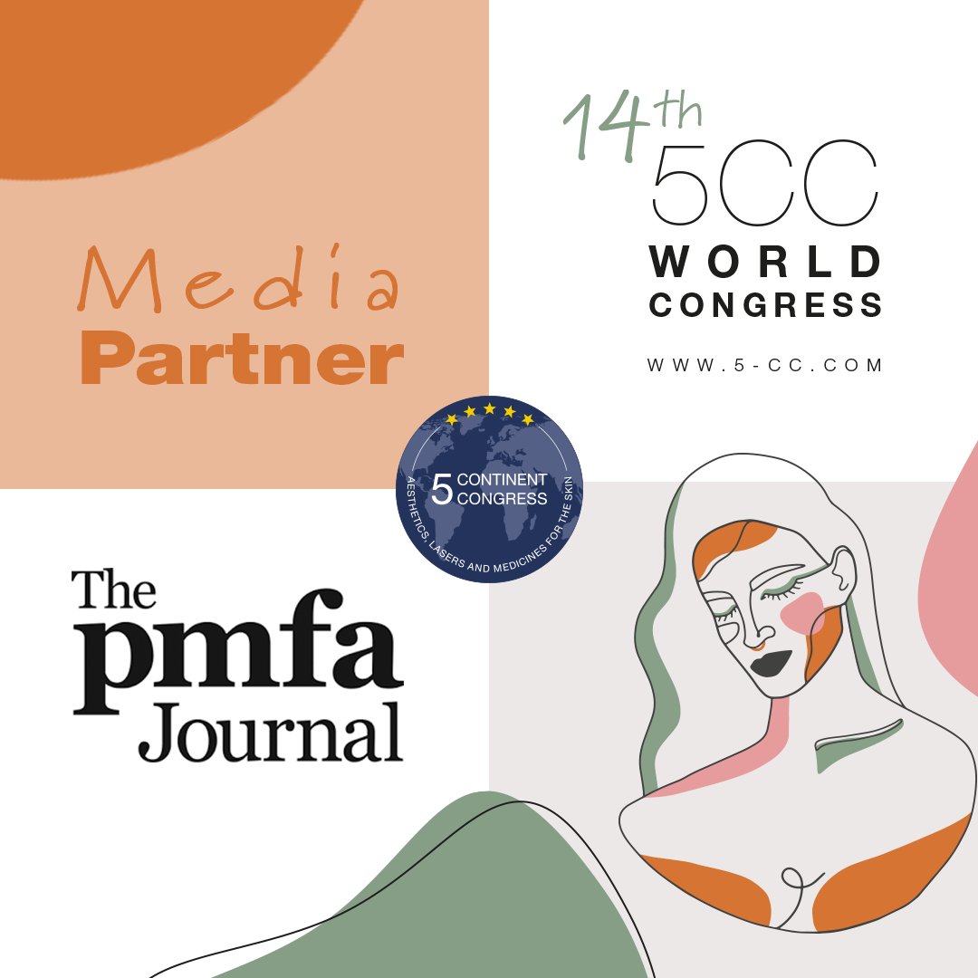 5CCongress's tweet photo. Our partner magazine “The PMFA Journal” are recently on Instagram, Check and follow them to participate in the work of aesthetics surgeons, dermatologists, and industry experts, here with videos, exclusive articles, and much more! 

@PMFAJournal 

 #5cccongress #5cc22 #5ccfamily https://t.co/DzUMoaK3TE