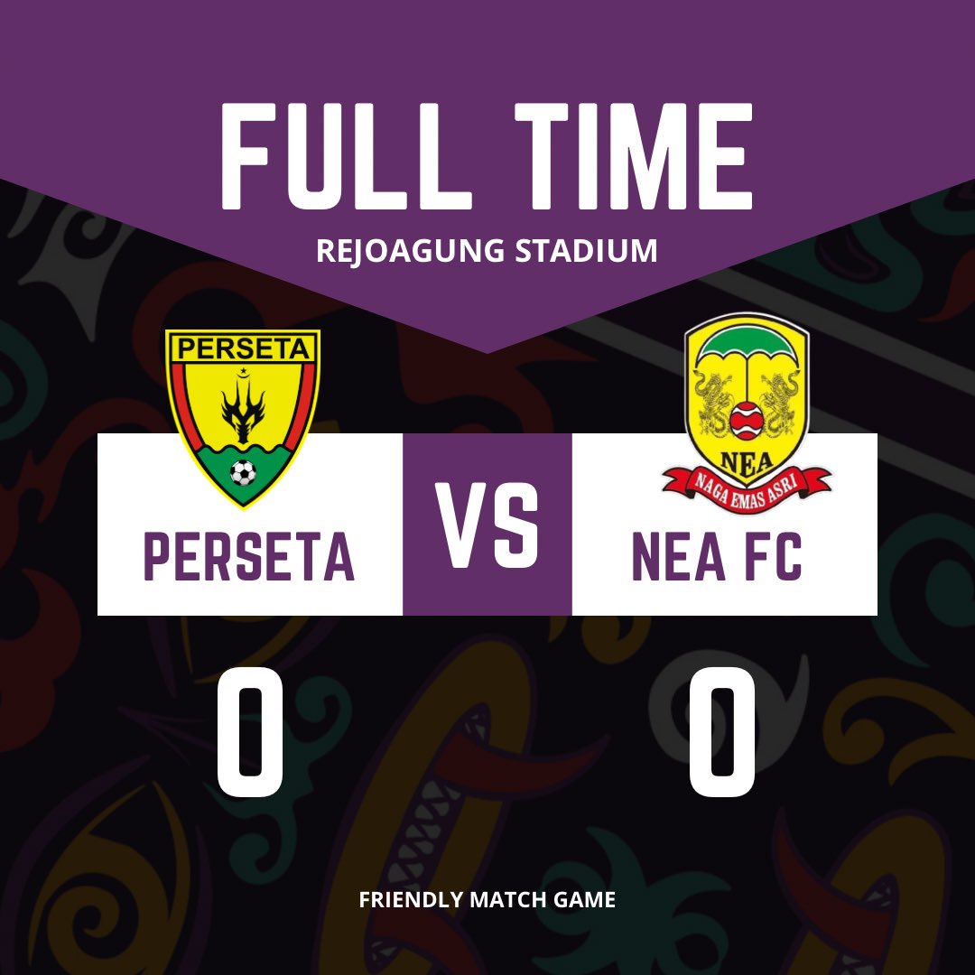 PERSETA1970's tweet photo. Hasil ujicoba sore ini, belum maksimal dan akan berbenah 🙏🏻 https://t.co/0ROIUlQtgZ