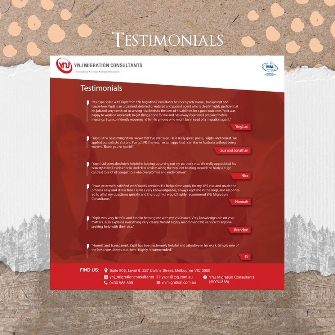 We are pleased to announce that we are sponsored by YNJ Migration Consultant 🎞 ✨ Keep a close eyes out for their specialization, as well as their testimonials! 🤩 🤩