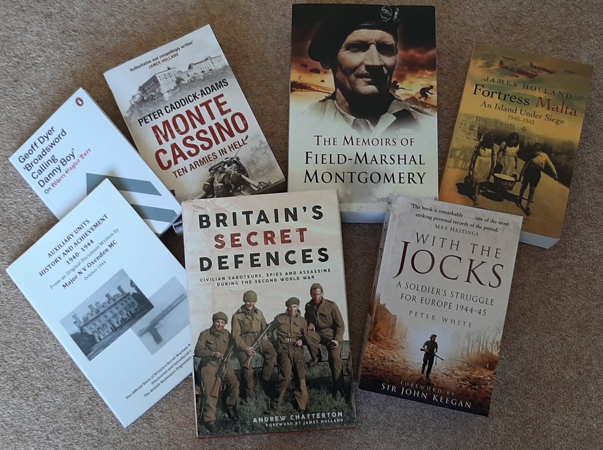 The 'It was a condition of entry...' excuse didn't really wash!  This year's haul from an excellent #WeHaveWaysFest, plus one other inspired by @AndyAitcheson

Where to start....?
@militaryhistori @Chats1  @James1940 @almurray @montythegeneral @WeHaveWaysPod