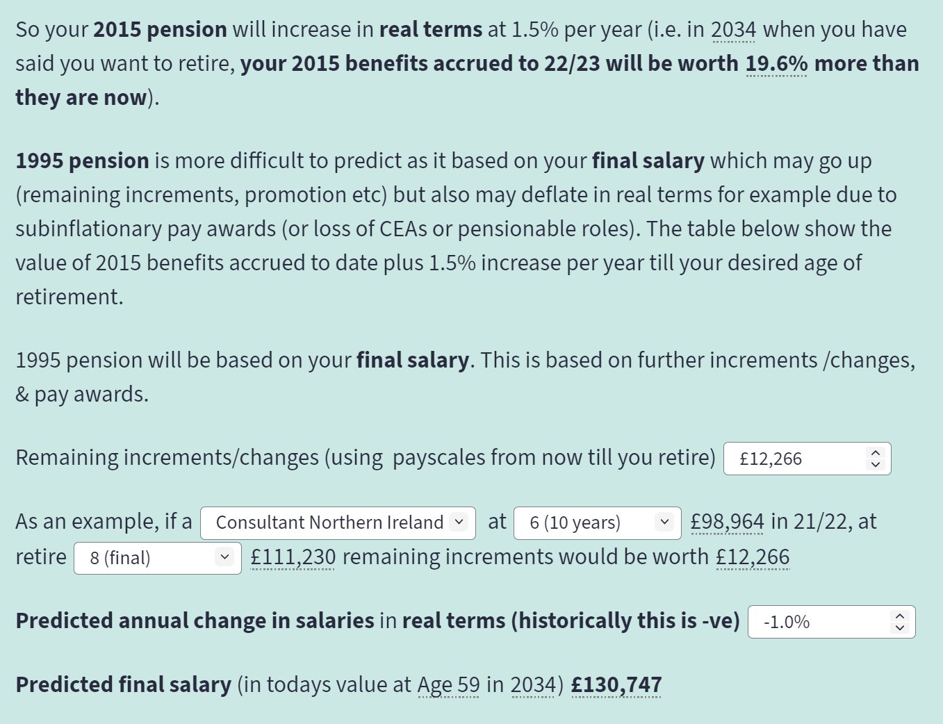 Dr Tony Goldstone 💙 on Twitter: "12/22 Next the tool asks you to explore  when you want to retire. So you can see how 2015 benefits from inflation  protection, and grow the