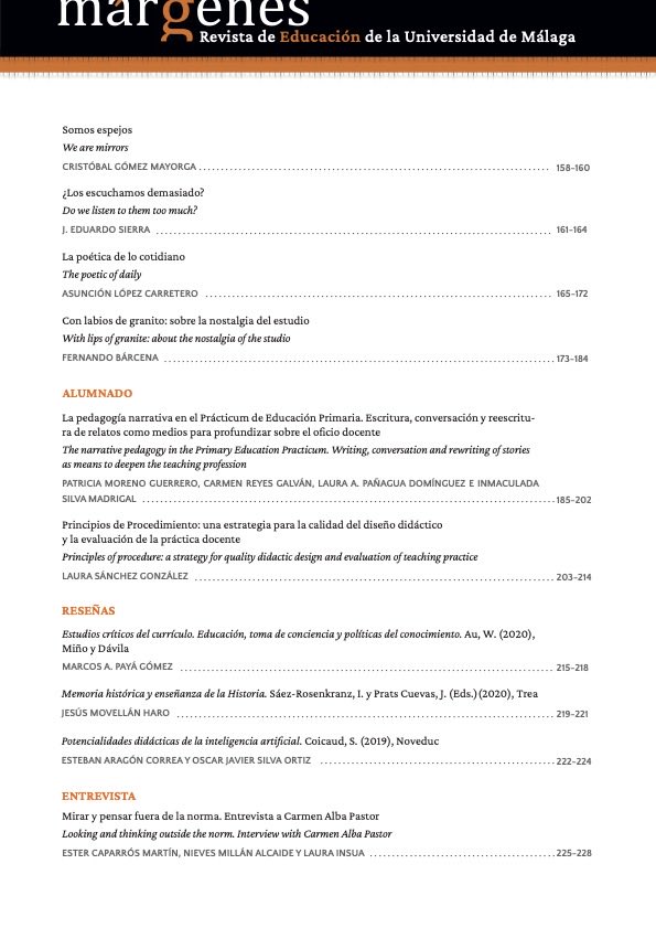 Márgenes Revista de Educación tweet media