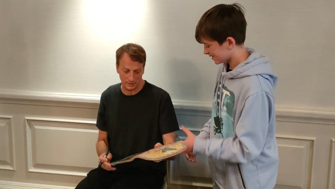 Than you very much Tony @tonyhawk .We had a great time, it was very much appreciated. My son really had a blast.