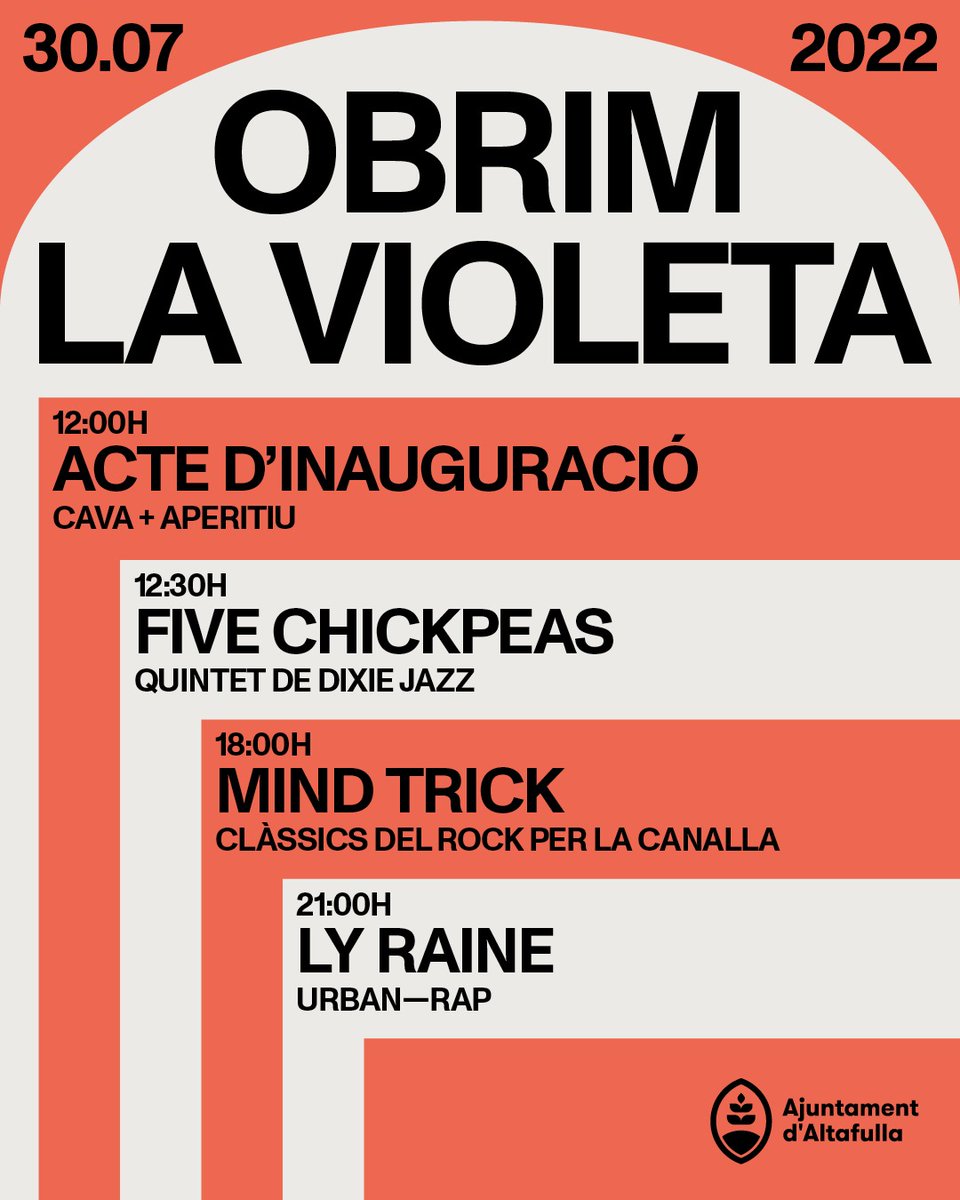 ajAltafulla's tweet photo. 😊 La festa de celebració continua avui amb més espectacles amb #mindtrickBCN @lyraine222 i demà amb #altafujazz #michaelKananTrio 👇 https://t.co/nSW0MtZgz4