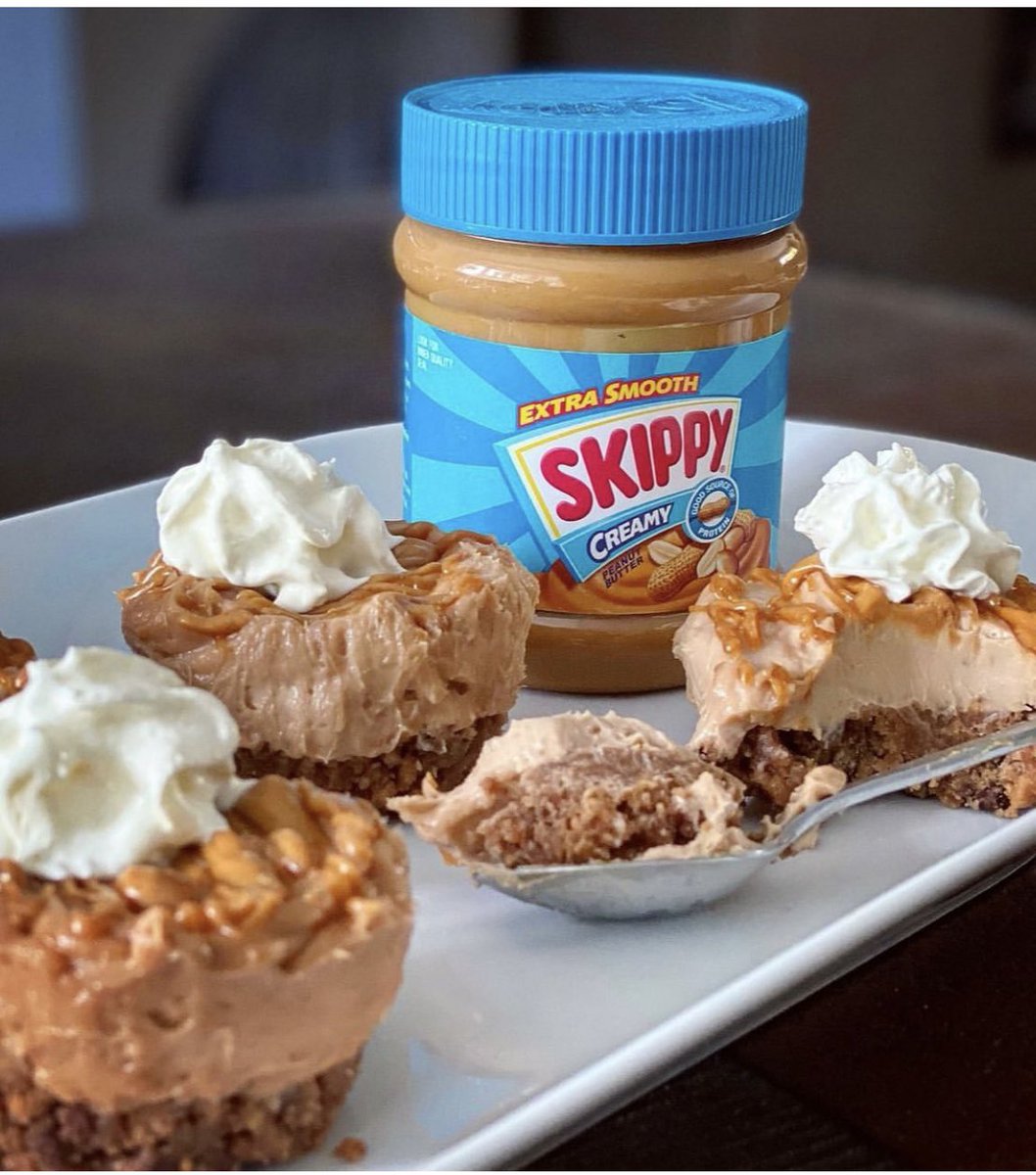 Happy #NationalCheesecakeDay with a smooth, creamy and delicious peanut butter twist! Recipe by Katie Cooks