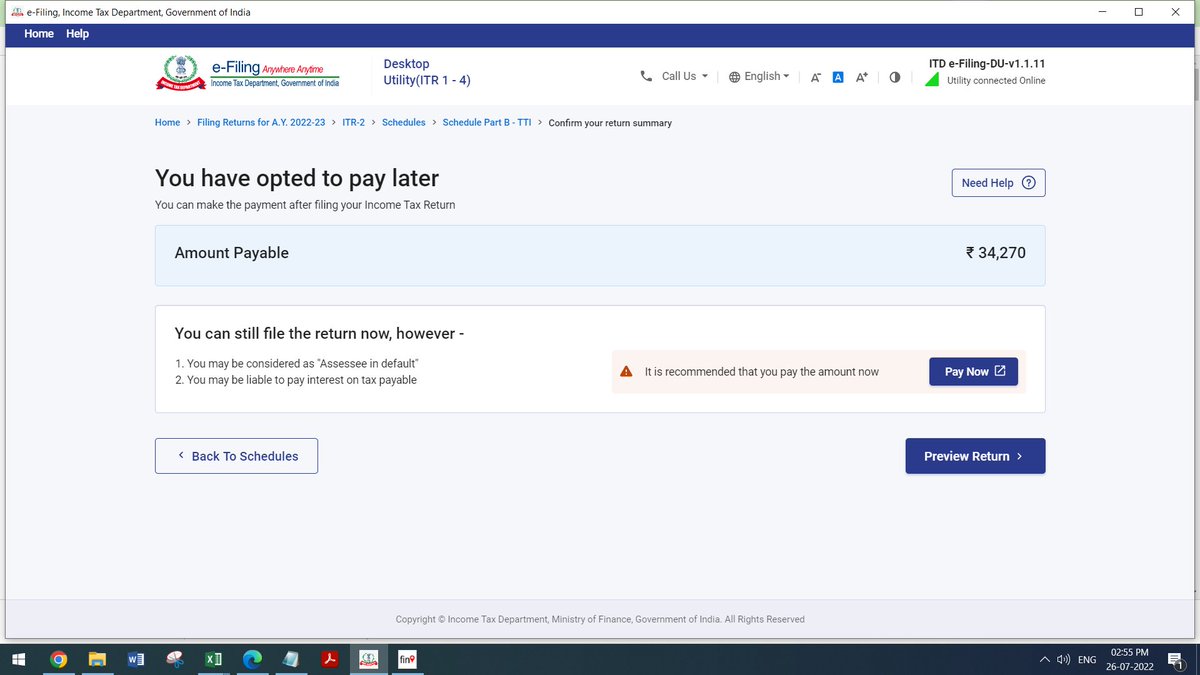 raunakkrjindal's tweet photo. #IncomeTaxReturn - Not a compulsion to Pay #SelfAssessment #IncomeTax immediately while filing #IncomeTaxReturn
#incometaxportal gives option #PayLater
Recommended to File return and save #234F #Latefine while client can make payment of #tax later
@IncomeTaxIndia https://t.co/7gATuzybmG