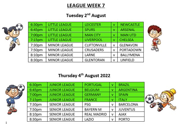 CrossgarYL's tweet photo. Fixtures for the final week.... let's make it s good one!
I'll be posting details about the finals and presentation day over the coming days so keep an eye  out so you know what's happening and what to expect....football and  fun!
CYL⚽️😀 https://t.co/aFYExfVhQG