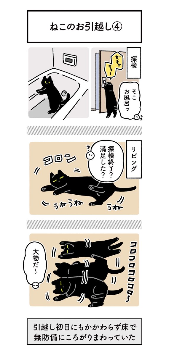 ねこと一緒にお引越ししたときの絵日記〜つづき〜 #ろんの絵日記 