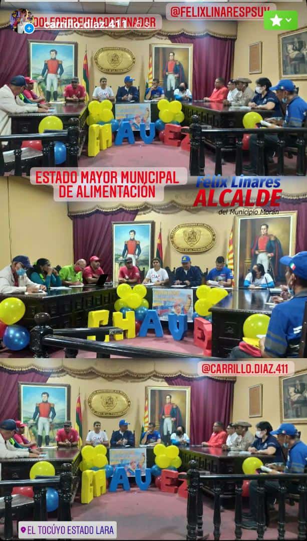 💚 *Instalación del Estado Mayor Municipal de Alimentación* Excelente Reunión de trabajo para seguir avanzando y fortaleciendo la alimentación del Municipio.. Seguiremos Venciendo <a href="/LealTelleria/">M/G Carlos Leal Tellería</a> <a href="/AdolfoP_Oficial/">Adolfo Pereira Gobernador</a> <a href="/Oliver_F92/">Oliver  Ramos</a> <a href="/Bernys_Vargas/">Bernys vargas</a> <a href="/AgueroYanys/">Yanys Agüero (Cuenta Oficial)</a> <a href="/dannypsuv15/">Danny Vargas</a> <a href="/NicolasMaduro/">Nicolás Maduro</a>