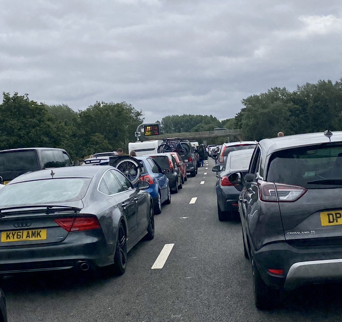 Bad accident on M1 southbound J15-16 long delays, avoid if you can. #accident #traffic #delay