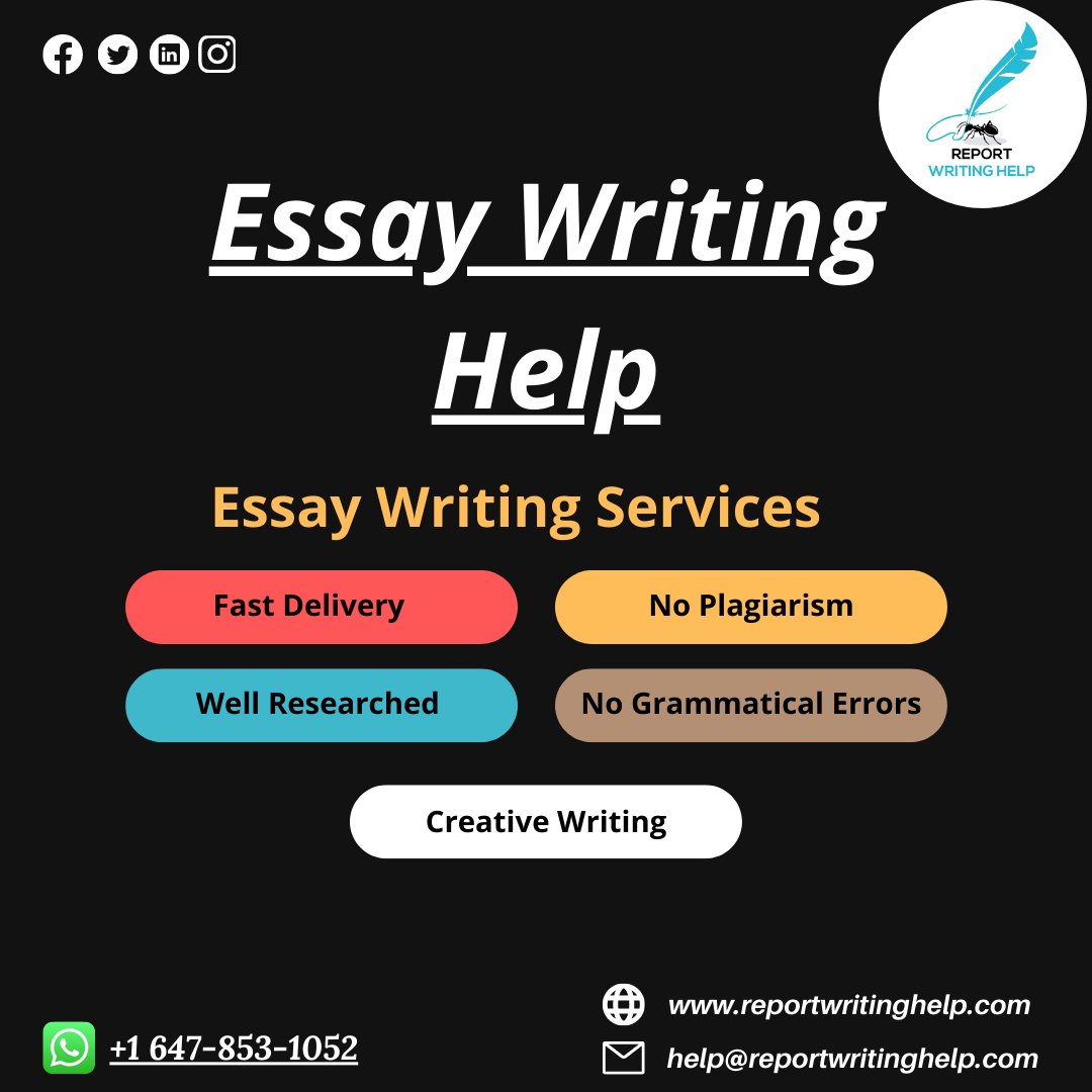 ReportWritingH1's tweet image. Students ask us to write my essay. Our well-versed essay writing mentors are eligible enough to curtail all the obstacles disrupting you.
order your essay task now:
#essaywritinghelp #assignmenthelp #essayassignmenthelp #assignment #help #assignmentshelp #reportwritinghelp