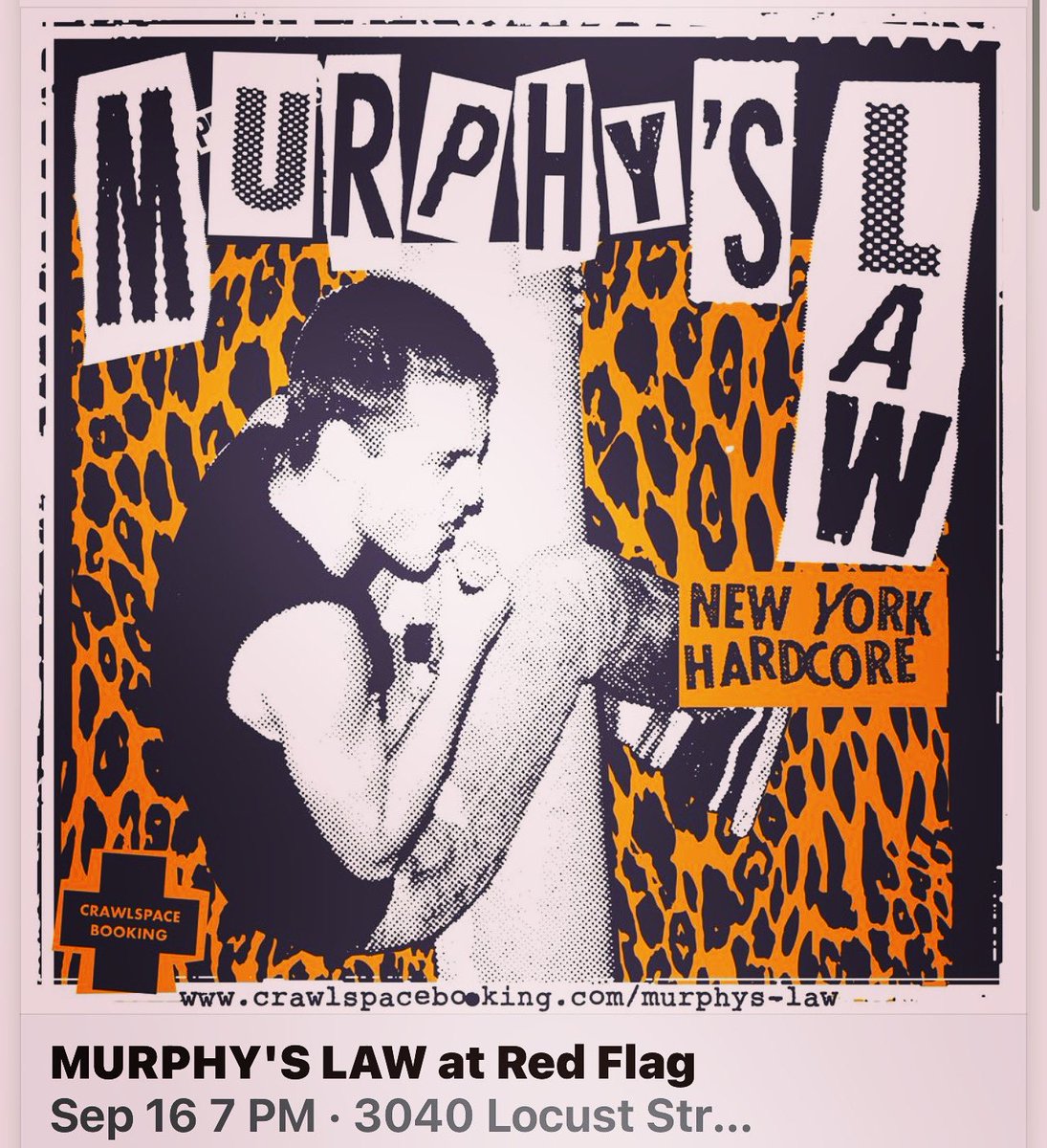 Catch <a href="/murphyslawnyhc/">Murphy's Law</a> Friday 9/16 at red flag with <a href="/TigerSexBand/">TIGER SEX</a>, <a href="/Antithoughtpunk/">Antithought</a> ! Tix available at redflagstl.com !