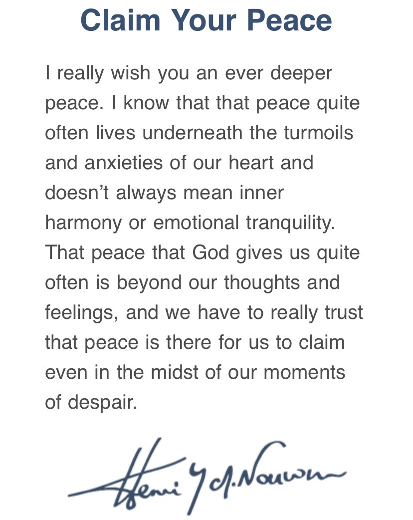 During difficulty and chaos.  Searching for personal peace however you find it.