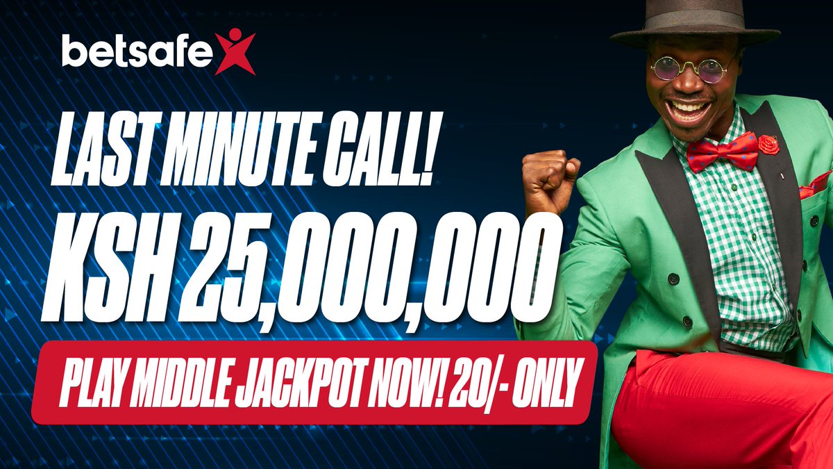 Betsafe_KE's tweet photo. Fanya uchambuzi kem kem kwa MJP to win Ksh.25M. Ni 20bob tu na bonuses za uzito.

Entries close at 5:00 PM

Play here: https://t.co/dmqyf4vxFW

#Betsafe #MiddleJackpot #KosaUchekwe https://t.co/bqpDUZ2rJ9