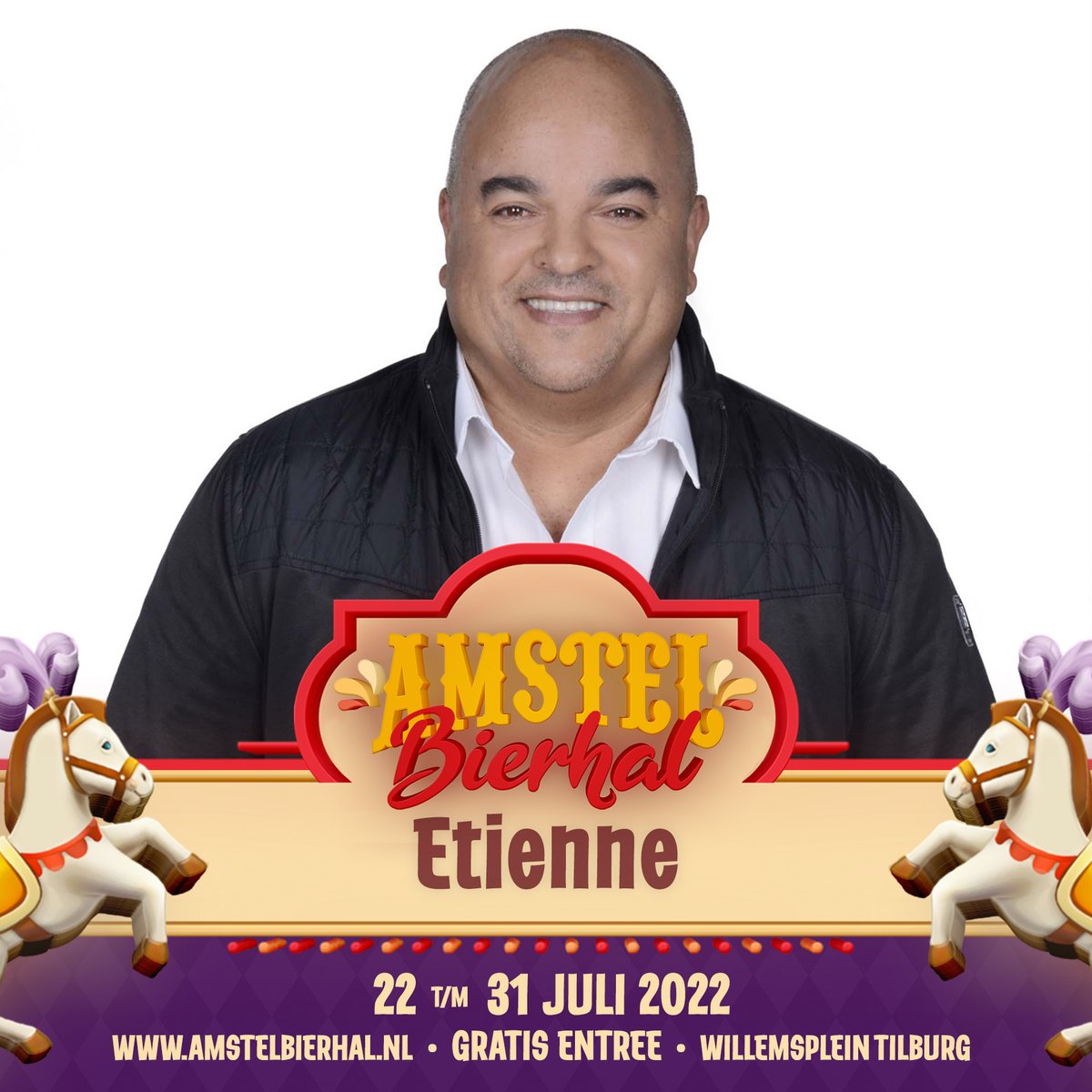 Dag 9 van de Amstel Bierhal  op De Tilburgse Kermis staat op het moment te beginnen. Ben jij klaar om samen met Etienne, Django Wagner, Vinzzent , Pascal Redeker en DJ Coenio  los te gaan in de Amstel Bierhal? De entree is gratis en de drankjes staan (ijs)koud klaar! #tilburg