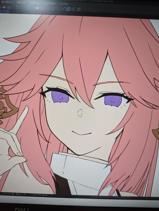 表紙絵制作中…いつもの描き方に少しづつ戻ってるぞ…塗りだけ間違えんなよ…👊👊👊👊👊 