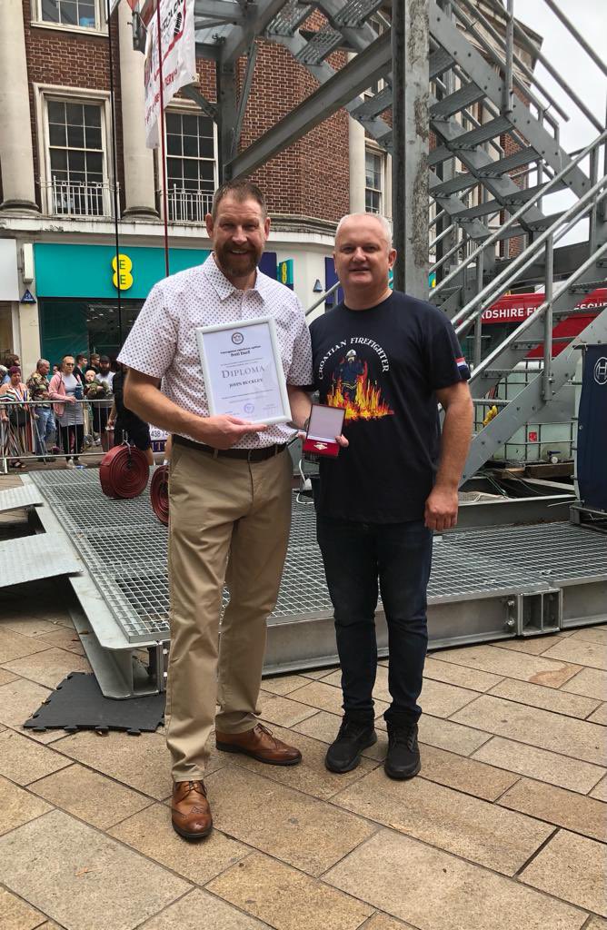 Really humbled and pleased to receive the Croatian Fire Service Medal for International Support in Hull today for my part in the Croatian Wheels project.