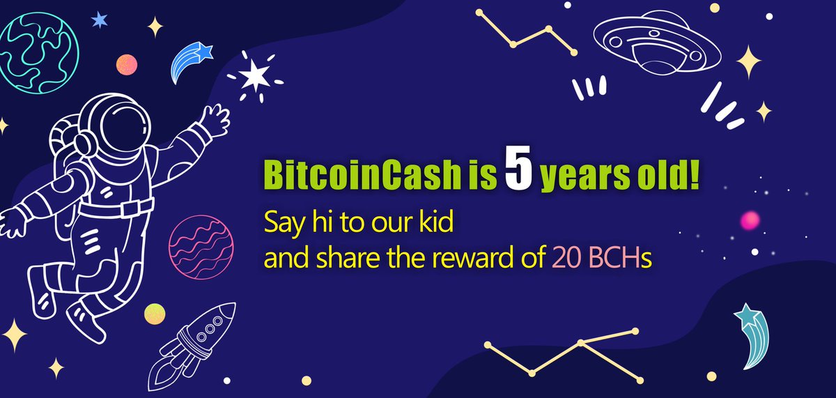 How to join in:
 Like, retweet this tweet and reply with your works related to BCH anniversary. 

You can make it in any genres like pictures, paintings, videos and articles, etc

Just keep the theme positive and no porn or violence

Event Period: August 1st to August 8th

/1