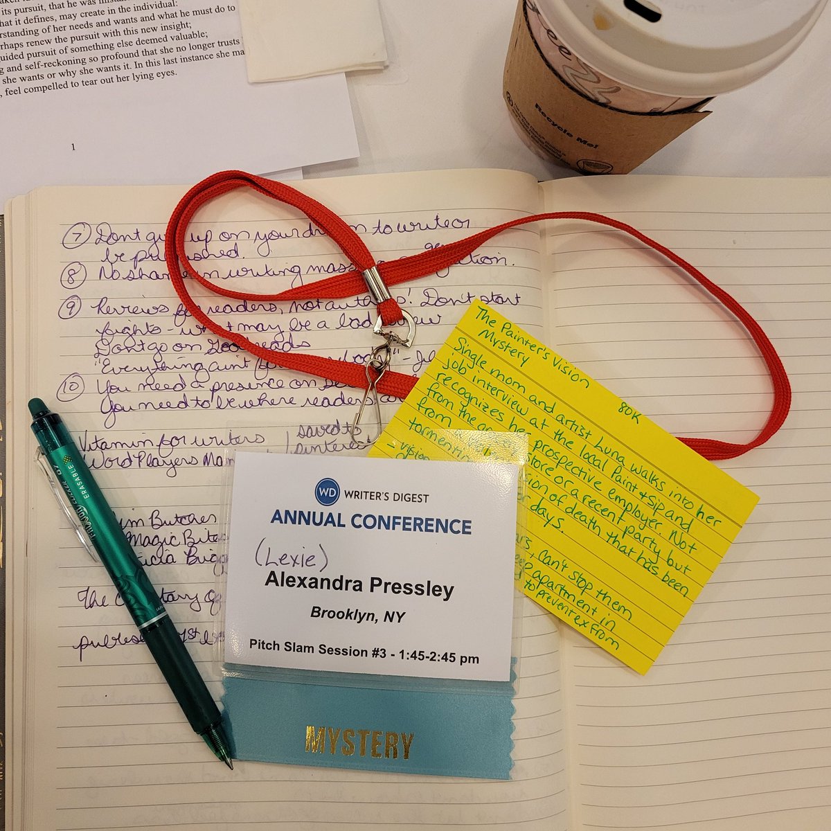 #WDC22
Good luck to all the writers pitching today at the Writer's Digest Conference!  So excited to share my work!