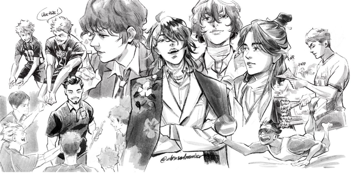 A compilation of previous batch of requests! 
Leave a comment with your request and I'll try to draw them 🥰
I'm trying out several brushes to see which one I like the best for drawing https://t.co/a1JQY5Uyb7 