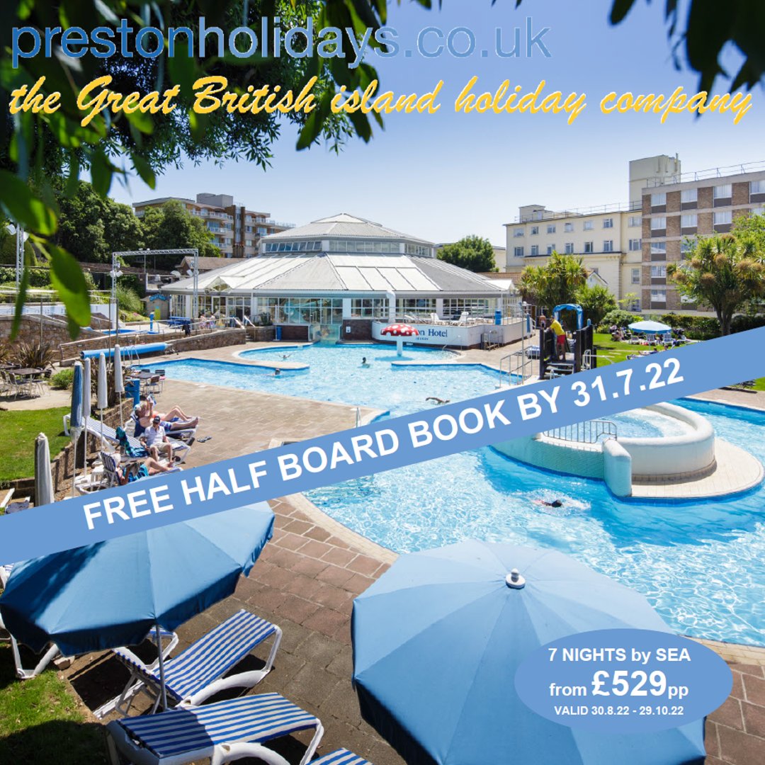 #JerseyCI #JerseyHols Preston Holidays X @seymourhotels Free Half Board mertonhoteljersey.com 7nts by sea fm £529pp #CondorBreaks #JerseyBreaks #IslandGetaways @condor_ferries #Breakaways #FerryTravel #MertonJersey #HolidaysBySea @visitjerseyci @jsyhospitality @mertonresort #RT