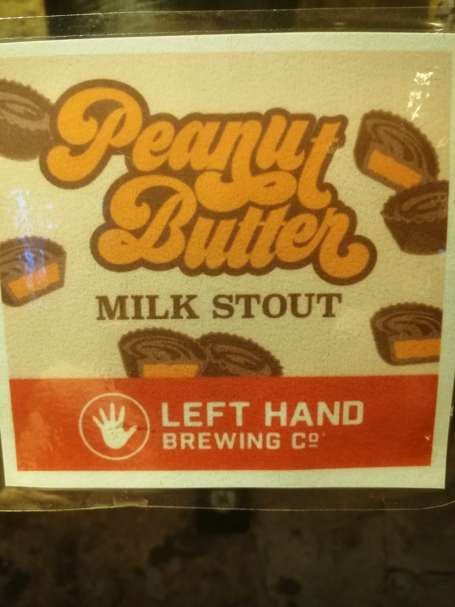 Just on tap <a href="/PantilesTap/">The Pantiles Tap</a> 'Peanut Butter Milk Stout' from Colorado's finest <a href="/LeftHandBrewing/">Left Hand Brewing Company</a> 
#uscraftbeer
#pastrystout
