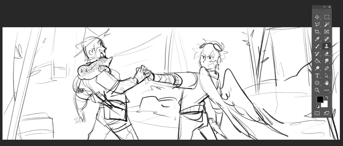 forgot how much easier it is to get flowy lines when im not drawing on the ipad. this is like a 10 minute sketch that i definitely wouldnt be able to produce on procreate 