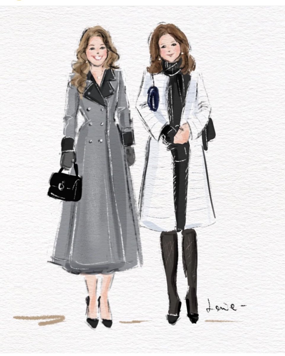 Happy international friendship day! Here’s an illustration of Duchess of Cambridge with Crown Princess Mary of Denmark