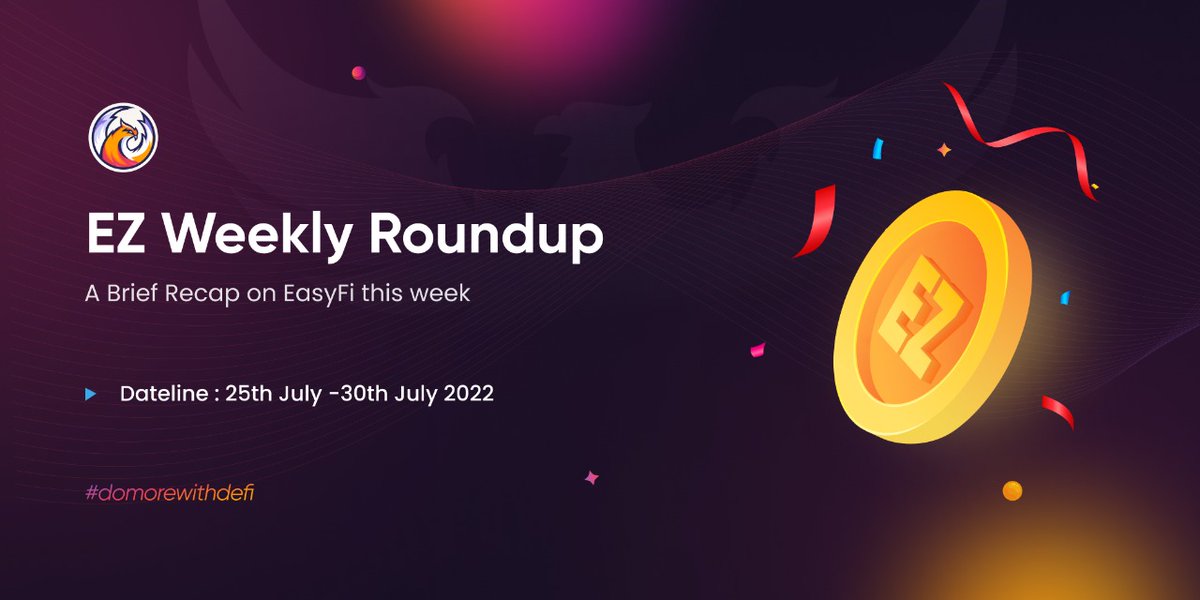 EasyfiNetwork's tweet photo. 1/ ✨#EasyFiThisWeek✨
This week...we launched a rocking #EasyFi Anthem, had a new #DeFiNation discussion on evolution of #DeFi in our weekly Twitter Spaces, couple of Media Mentions & more..
Let’s recap our week that was...🔥
Here's a short Thread👇🧵
#DoMoreWithDeFi https://t.co/prlngBVfak