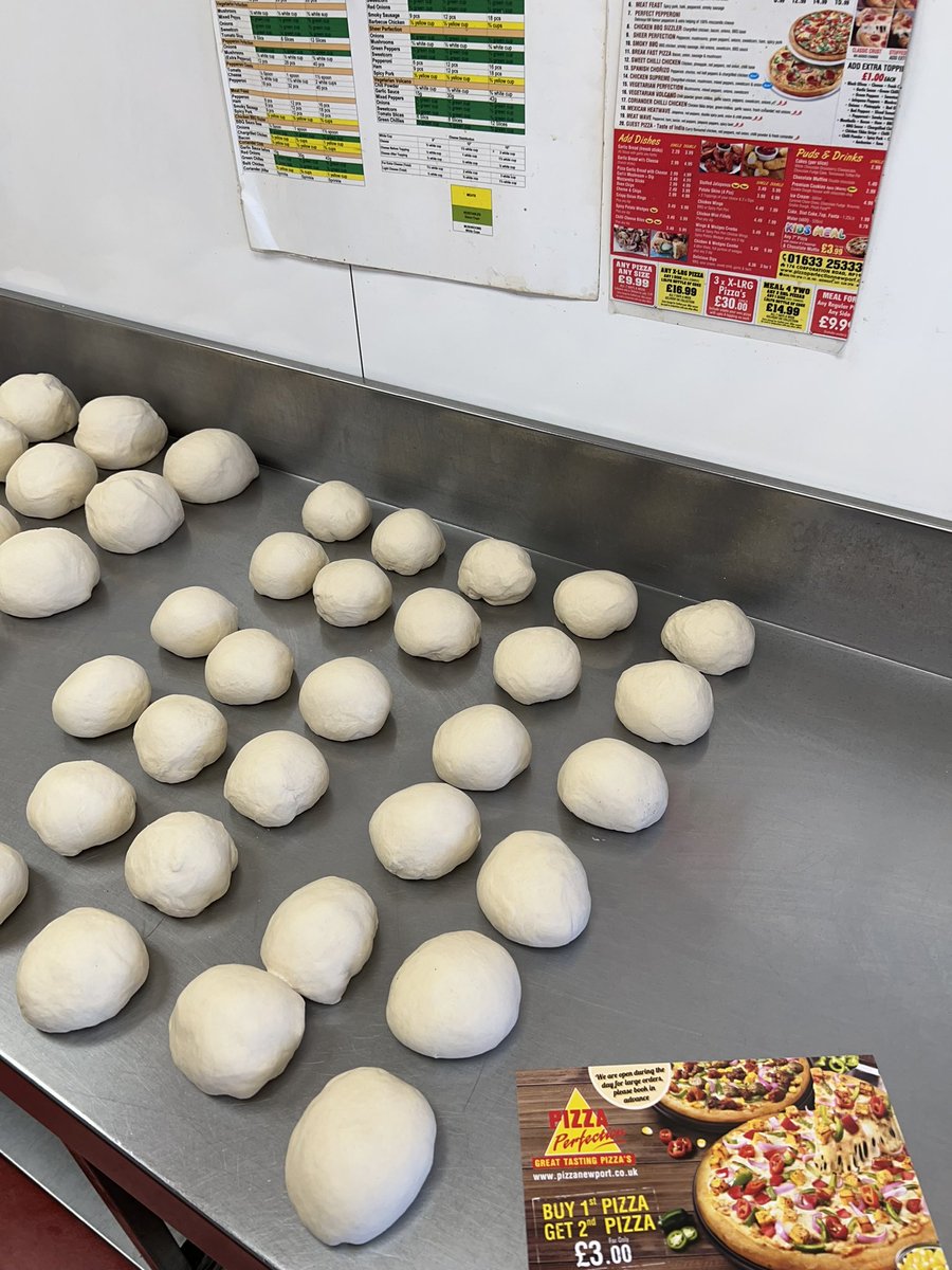 PizzaNewport's tweet photo. 🍕FRESH DOUGH FOR SALE! ‼️

Fresh Dough Balls Make Your Perfect Pizza at home with our freshly made dough balls only £1 each. Please order day before for collection.

Send us a message to order yours! 📲 https://t.co/xvbfyqvhfT