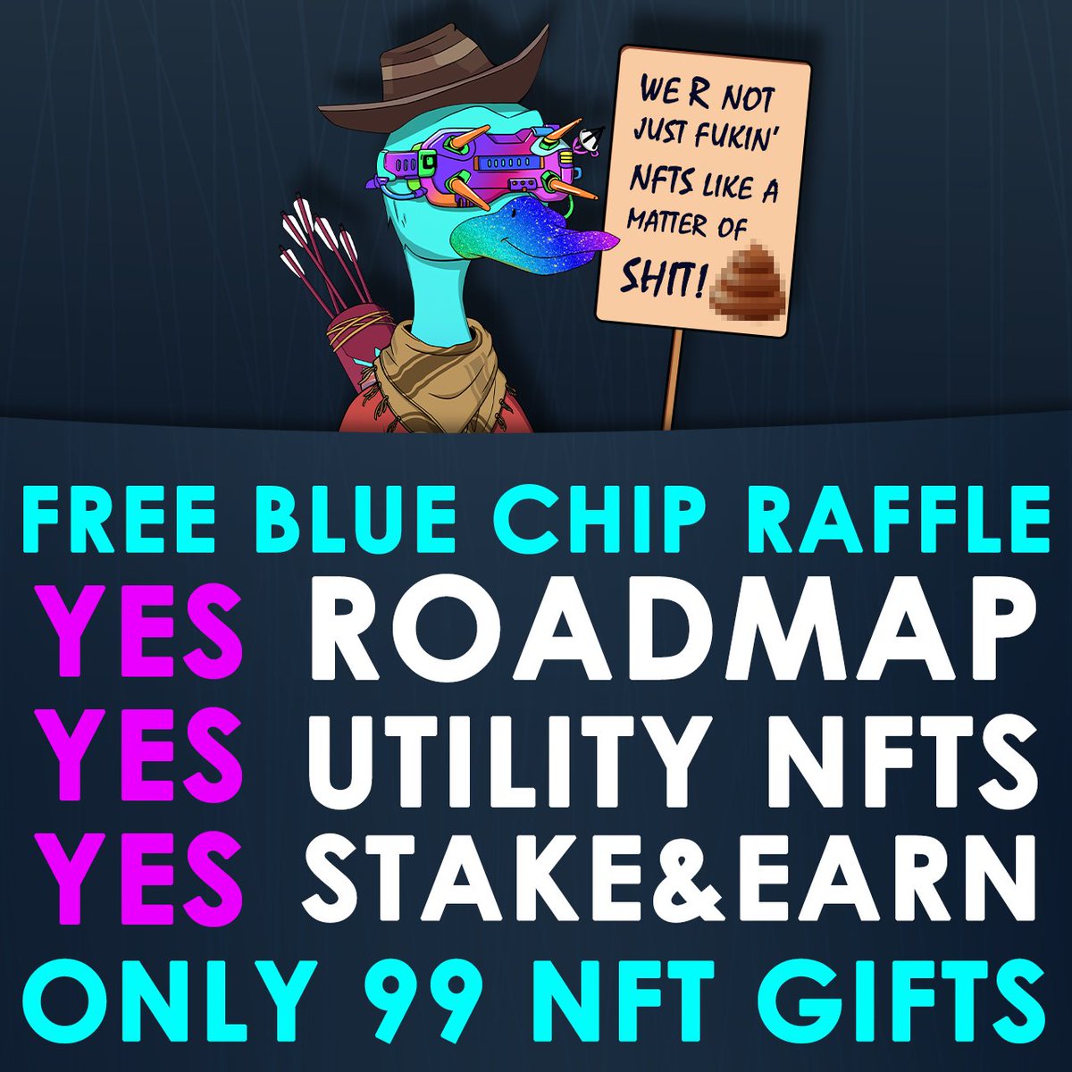 P2E Labs (@p2elabs) on Twitter photo #GooduckNFT is a Web3.0 platform shares value with users.💎
Pre-registration is open.🎁
10x WL SPOTS🚀
1️⃣ Follow <a href="/FMJ_DAO/">FMJ_DAO ∞ TΛNSSI</a> + @GooduckNFT
2️⃣ RT + LIKE + TAG 3 FRIENDS 🫂
3️⃣JOIN TG =telegram.dog/freemejankari
24h⏰
#NFTs #NFTGiveaway #GooduckNFT #utility #Web3 #GooduckNFT is a Web3.0 platform shares value with users.💎
Pre-registration is open.🎁
10x WL SPOTS🚀
1️⃣ Follow <a href="/FMJ_DAO/">FMJ_DAO ∞ TΛNSSI</a> + @GooduckNFT
2️⃣ RT + LIKE + TAG 3 FRIENDS 🫂
3️⃣JOIN TG =telegram.dog/freemejankari
24h⏰
#NFTs #NFTGiveaway #GooduckNFT #utility #Web3