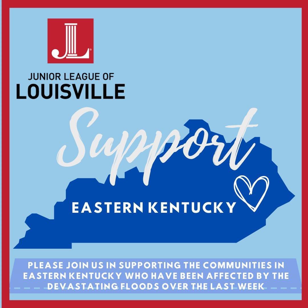 If you are looking for ways to help those impacted by the flooding in Eastern Kentucky, @JLLouisville has put together a resource page with ways to help. louisville.jl.org/disaster-relie… #iamjll