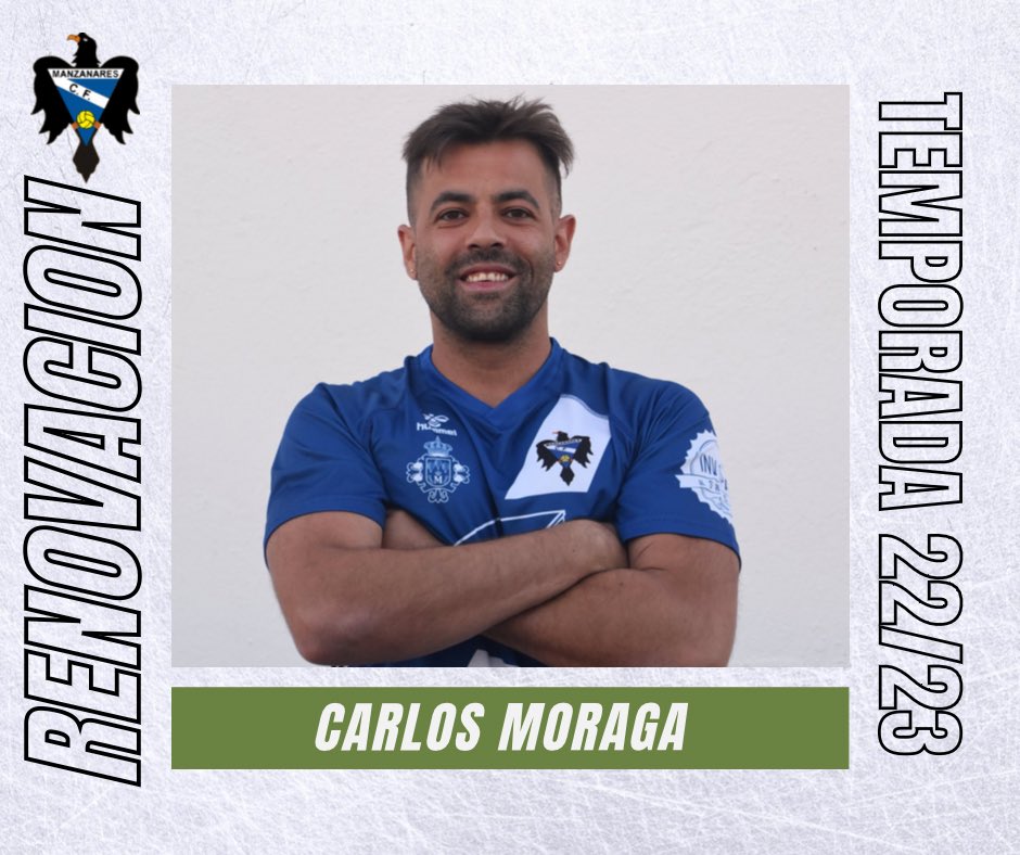 ✅ RENOVACION ✅

👍 Carlos Moraga renueva con el club y sumará otra temporada más en el <a href="/Manzanares_CF_/">Manzanares CF 🦅💙</a> 

⚽️ Jugador conocido que aportará experiencia a la plantilla. ¡Gracias Moraga! 💙