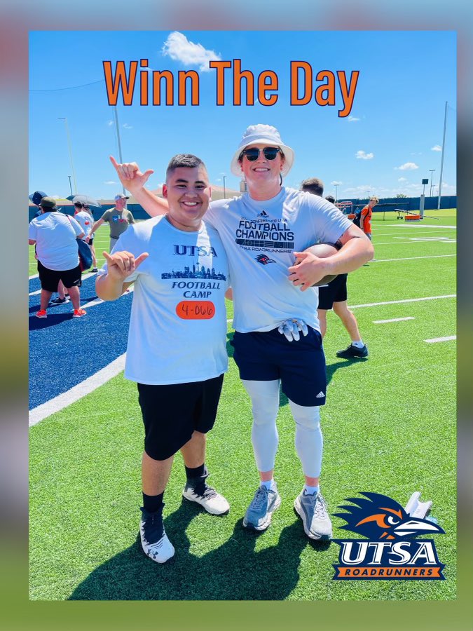 Gabriel92760758's tweet photo. UTSA SPECIALISTS CAMP 2022!! 
LONG SNAPPER!! 🏈🏈
@UTSAFTBL @CoachTraylor @calebcantrell26 @CadeDawg8 @GladysGtz71 https://t.co/QxpqxdpM0x