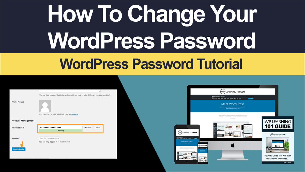 WPLearning101's tweet photo. How To Change Your WordPress Password (Fast And Easy) https://t.co/oLrjwhX0PE via @YouTube #wordpress #wordpresstutorial #wordpresspassword https://t.co/1SvPgMzFlP
