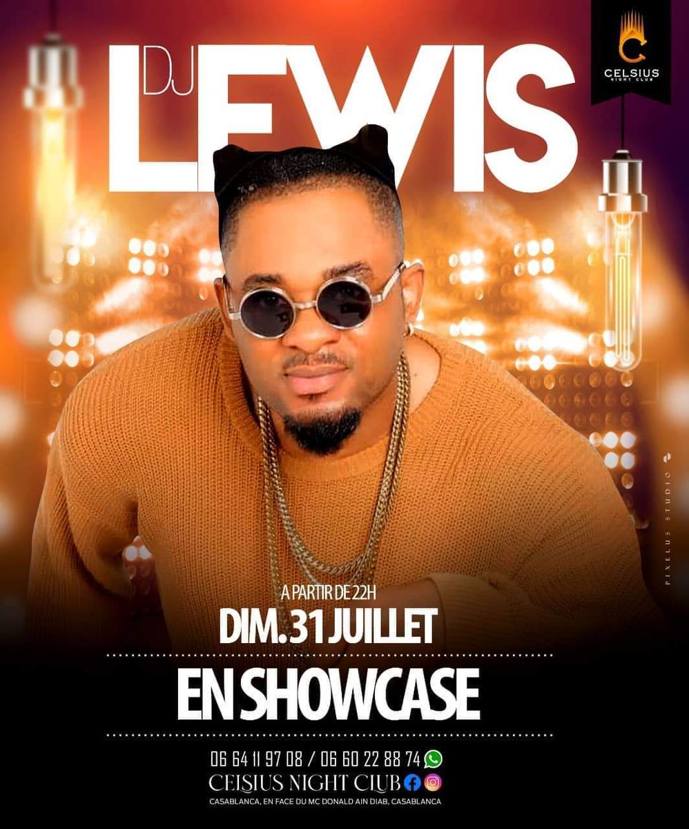 LewisAnge4's tweet photo. Demain on se prend du côté du MAROC au Celsius night-club à partir de 22h. 
Amis, fans du coupé décalé venez qu'ensemble on s'enjaille 🔥🔥🔥

#DjLewis https://t.co/FIYCgj4VV4