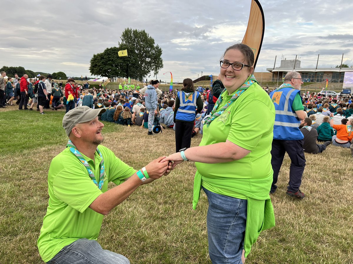 Amy Gilbert (@cclincsscouts) on Twitter photo Congratulations to Dave and Claire… First ever marriage proposal <a href="/PoacherLincs/">Poacher International Jamboree</a> 😍🥰 Congratulations to Dave and Claire… First ever marriage proposal <a href="/PoacherLincs/">Poacher International Jamboree</a> 😍🥰