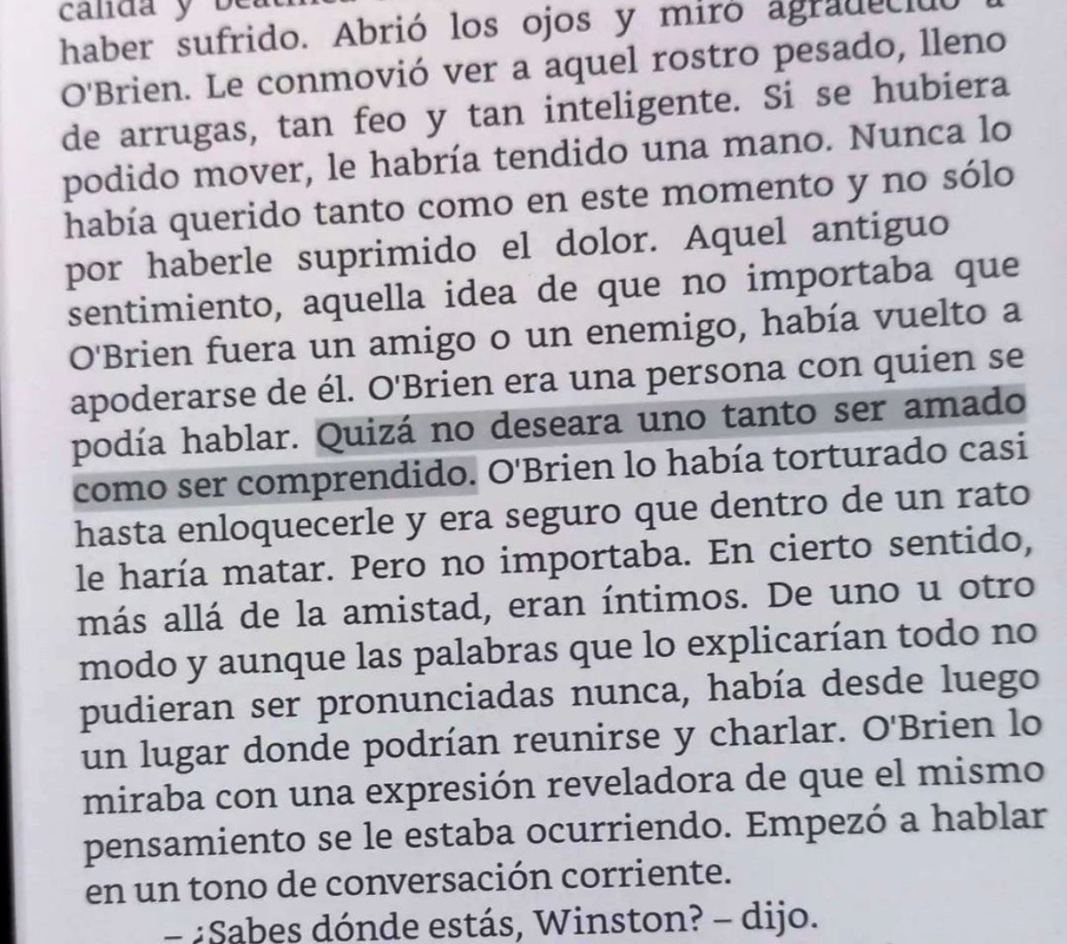 Cementedelibros's tweet photo. “Quizá no deseará uno tanto ser amado como ser comprendido.”
❤️‍🔥
Libro: 1984
Autor: George Orwell
#cementeriodelibros https://t.co/N1sAO8NJRr