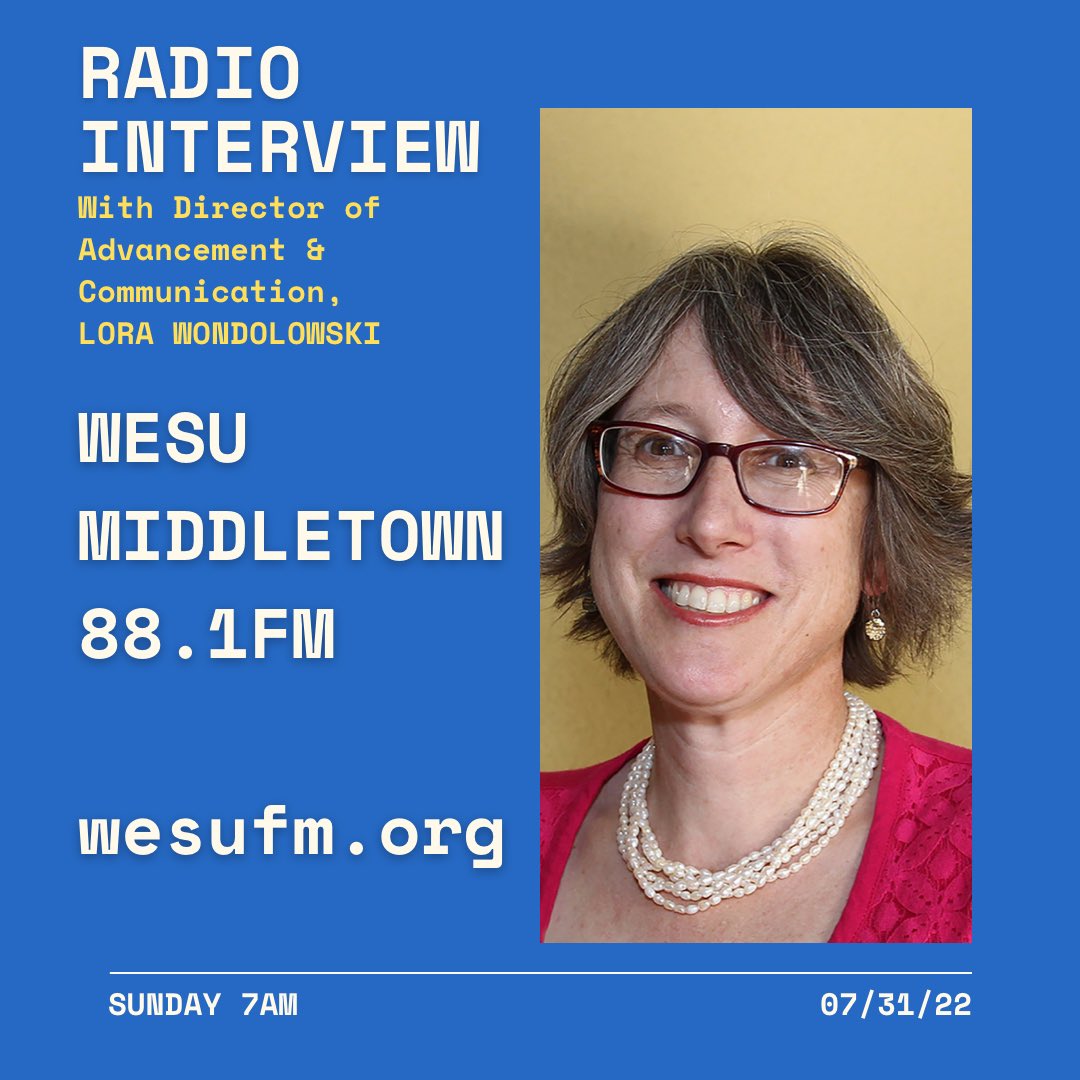 Lora’s on the air! Listen to her interview tomorrow morning with 88.1 WESUFM at 7am on your local CT radio or online at wesufm.org!