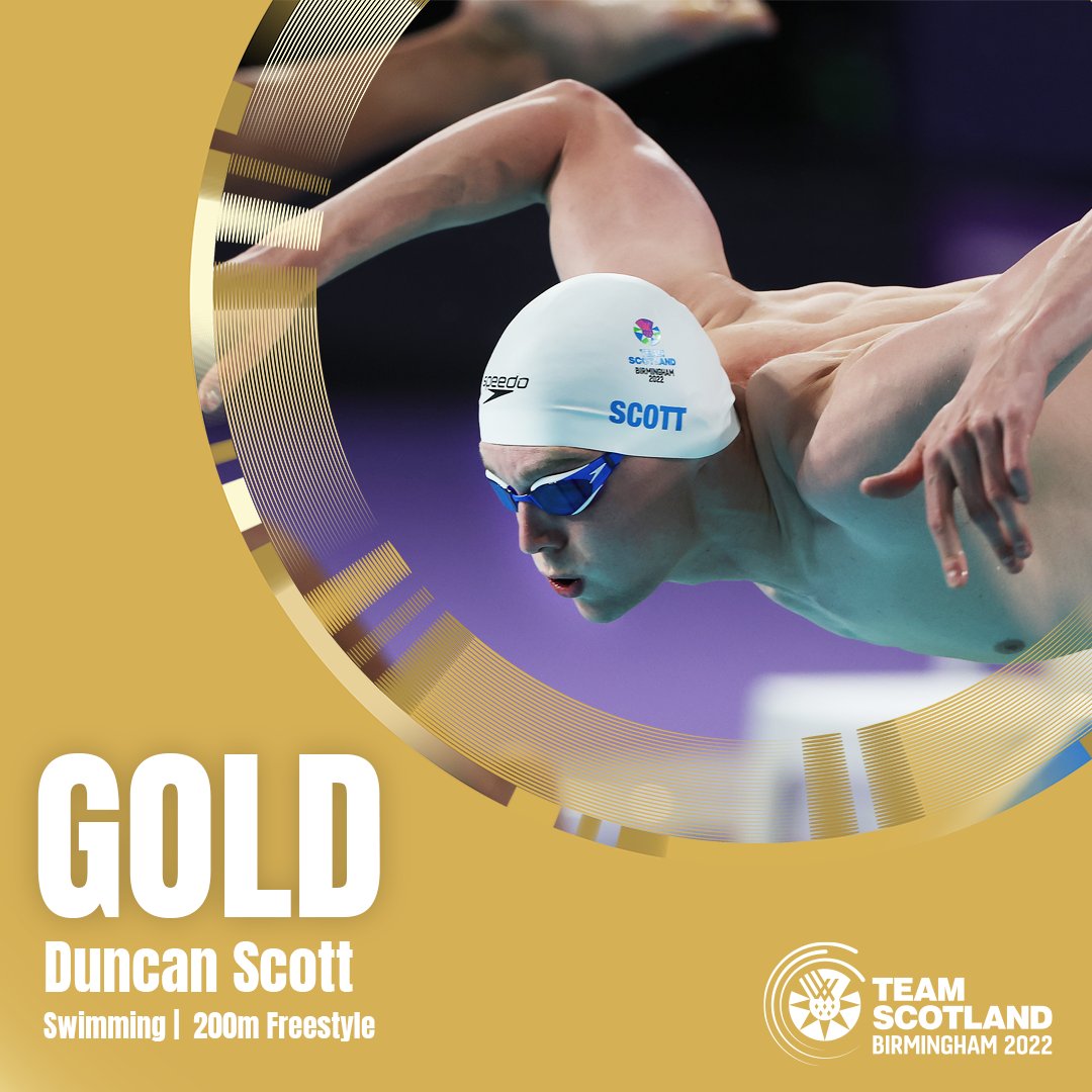 Team_Scotland's tweet photo. GOOOOLLLDDDD for Duncan Scott in the 200m Freestyle 🥇

He is now a x2 Commonwealth Games gold medallist 👏 https://t.co/VthlSlrwLx