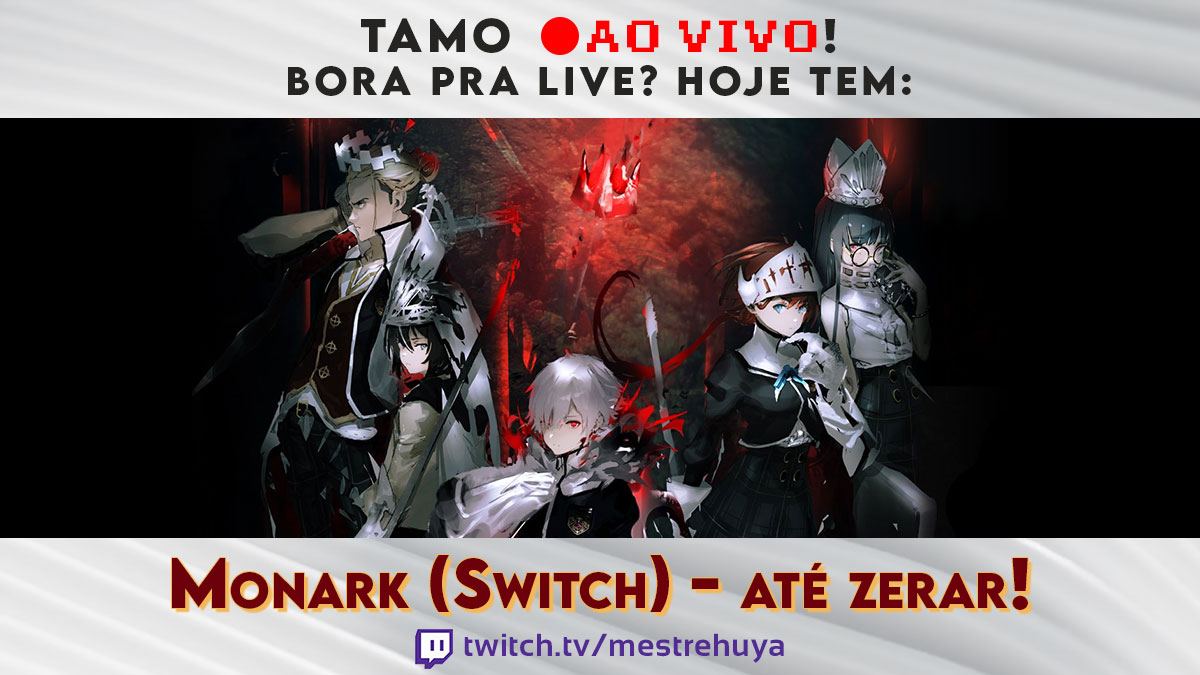 MestreHuya's tweet photo. 🔴 AO VIVO
Hoje a live só termina depois de fechar essa história incrível do #MONARKGame de Nintendo Switch, então cuidado com spoilers!
Agradeço mais uma vez a @NISAmerica pelo jogo!
https://t.co/23b1UAtLCF https://t.co/MyGLBqJ7hN
