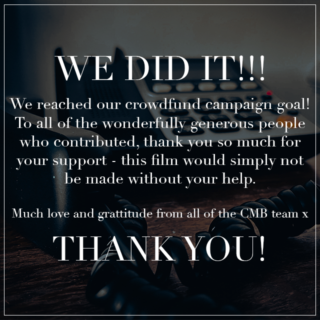 CallMeBackFilm's tweet photo. WE DID IT! With your support and generosity we've not only reached our campaign goal but have gone over it! We are so touched by the kindness, generosity and support we've had flowing in from all over the world. From all the CMB team... Thank you x #shortfilm #drama
#crowdfunding https://t.co/6WoFnX8avP