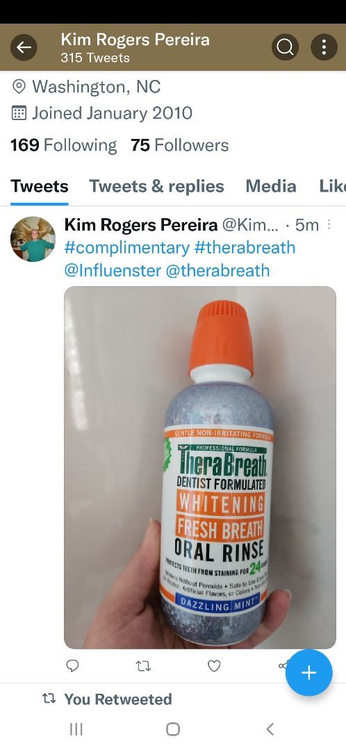 Kim__Rogers's tweet photo. #complimentary #therabreath @Influenster @therabreath https://t.co/jc1q2uKj9N