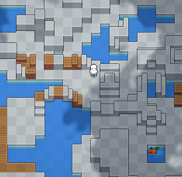 playwieldo's tweet photo. It's been a while since the last tweet! For #screenshotsaturday here's a preview of the new look and atmosphere of the game. Clouds are awesome ☁

Sorry my test world is so messy 😄
Also look at that cute smoarrot chilling in its tiny puddle 🐗🥕
#indiegame #gamedev https://t.co/TL5IOZEV0q